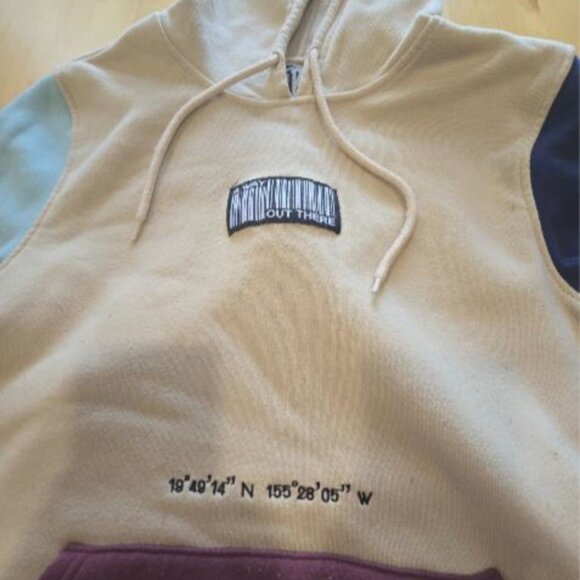 BKC Graphic Hoodie Size Small S Colorblock Explorer Coordinate Streetwear Unisex - Picture 2 of 7